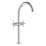 Grohe Atrio 1-gats wastafelkraan XL-size met hoge draaibare uitloop met kruisgrepen chroom 21044003