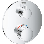 Grohe Grohtherm afbouwdeel voor inbouw douchekraan thermostatisch met omstel hoofdd- en handdouche rond chroom 24076000