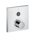 Axor Showerselect square afdekset thermostaat met stopkraan voor 1 functie chroom 36714000