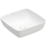 Villeroy & Boch Villeroy en boch Artis opzetwastafel 41x41cm zonder kraangat zonder overloop ceramic+ 417841r1 - Blanco