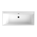 Villeroy & Boch Collaro Ligbad 180x80 cm Inbouw Alpine/Black Matt - Blanco