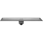 Easy drain Multi inbouwdeel RVS zonder rooster met RVS flens waterslot 30/35/50mm 90cm inbouw diepte vanaf 79mm met zijuitloop edmipr900