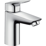 Hansgrohe Logis 1 gats wastafelkraan 100 met push open garnituur chroom 71107000