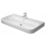 Duravit HappyD 2 meubelwastafel geslepen met overloop met 1 kraangat 100x50.5cm 2318100027 - Blanco