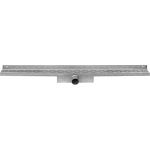 Easy drain Easydrain Compact Wall afvoergoot enkele plaat met zijuitloop 6x90cm 30mm RVS edcomw90030 - Silver