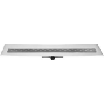 Easy drain Easydrain Compact FF afvoergoot enkele plaat met zijuitloop 6x80cm 50mm RVS edcomff80050 - Silver