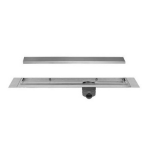 Easy drain Easydrain Multi TAF afvoergoot enkele plaat 90cm met Zero design rooster RVS edmtaf900 - Silver