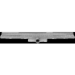 Easy drain Easydrain Compact Wall afvoergoot enkele plaat met zijuitloop 6x70cm 30mm RVS edcomw70030 - Silver