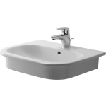 Duravit D Code inbouwwastafel 54x43cm 1 kraangat 0337540000 - Blanco