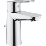 Grohe Bau Loop 1 gats wastafelkraan met waste met open greep chroom 23335000