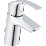 Grohe Eurosmart New wastafelmengkraan S Size ééngatsmontage metalen hendel SilkMove StarLight EcoJoy verzonken ketting QuickFix chroom 33188002