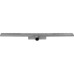 Easy drain Easydrain Compact afvoergoot enkele plaat met zijuitloop 6x160cm 50mm RVS edcom160050 - Silver