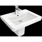 Villeroy & Boch Villeroy en Boch Subway 2.0 wastafel 60x47cm 1 kraangat met overloop 71136001 - Blanco