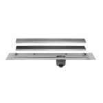 Easy drain Easydrain Multi TAF afvoergoot enkele plaat 140cm met Zero design rooster RVS edmtaf1400 - Silver