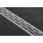 Easy drain Compact 30 douchegoot RVS met enkele plaat RVS waterslot 30mm 70cm inbouw diepte 63mm met zijuitloop BMCOM70030