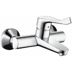 Hansgrohe Focus Care opbouw wandkraan met koppelingen met verlengde greep 12.1cm EcoSmart chroom 31913000