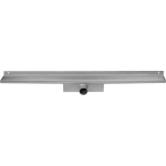 Easy drain Compact 30 wall zero douchegoot enkele plaat met zijuitloop 6x70cm RVS edcomwz70030 - Silver