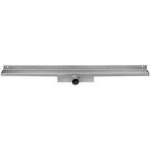 Easy drain Compact 30 wall zero douchegoot 6x120cm enkele plaat met zijuitloop RVS edcomwz120030 - Silver