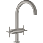 Grohe Atrio 1-gats wastafelkraan L-size m. hoge draaibare uitloop met kruisgrepen supersteel 21019dc3