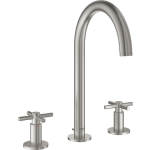 Grohe Atrio 3-gats wastafelkraan M-size met waste m. hoge uitloop met kruisgrepen supersteel 20008dc3