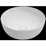 Villeroy & Boch Artis opzetwastafel rond Ø43x12.5cm Ceramic+ zonder kraangat zonder overloop stone white 417943RW