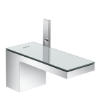 Hansgrohe AXOR MyEdition 1-gats wastafelkraan 70 met spiegelglas met push open garnituur voorsprong 15.1cm chroom 47010000