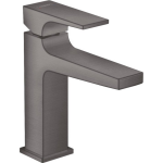 Hansgrohe Metropol 1-gats wastafelkraan 110 met push open waste met voorsprong vaste uitloop 13.5cm brushed black chroom 32507340