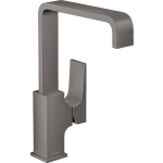 Hansgrohe Metropol 1-gats wastafelkraan 230 met push open waste m. 120° draaibare uitloop 16.5cm brushed black chroom 32511340