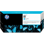 HP 81 - Inktcartridge / Cyaan + Reiniger (C4951A)