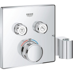 Grohe SmartControl afbouwdeel voor inbouwkraan thermostatisch met omstel met handdouchehouder vierkant v. 2 functies chroom 29125000