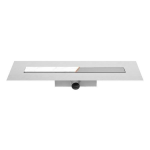 Easy drain Compact 50 Modulo Stone douchegoot set waterslot 50mm 70cm inbouw diepte 94mm met zijuitloop edm1nat70050