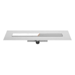 Easy drain Compact 30 Modulo Stone douchegoot set waterslot 30mm 90cm inbouw diepte 70mm met zijuitloop edm1nat90030