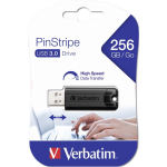 Verbatim PinStripe 3.0 - USB-Stick 3.0 256GB  - - Zwart