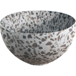 Looox Sink Ceramic Small Waskom / fontein 23cm terrazzo WWKS23TZW - Zwart
