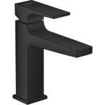 Hansgrohe Metropol 1-gats wastafelkraan 110 met push open waste met voorsprong vaste uitloop 13.5cm mat zwart 32507670