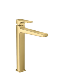 Hansgrohe Metropol 1-gats wastafelkraan 260 met push open waste met voorsprong vaste uitloop 20.4cm polished gold 32512990 - Oro