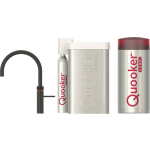 Quooker Fusion round kokendwaterkraan opbouw uitloop draaibaar met Combi+ reservoir & Cube reservoir 22+FRBLK CUBE - Zwart