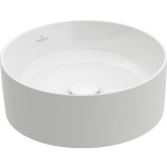 Villeroy & Boch Collaro opzetwastafel rond Ø40cm zonder overloop zonder kraangat 4A184001 - Wit