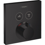 Hansgrohe ShowerSelect afbouwdeel v. inbouwkraan thermostatisch v. 2 douchefuncties m. start/stop-kraan mat 15763670 - Negro