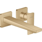 Hansgrohe Metropol afbouwdeel 2-gats wandkraan met voorsprong uitloop 22.5cm z. plaat brushed bronze 32526140