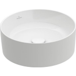 Villeroy & Boch Collaro opzetwastafel rond Ø40cm zonder overloop zonder kraangat ceramic+ 4A1840R1 - Wit