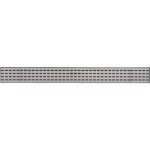 Plieger Start kunststof afvoergoot met 3 RVS platen 78.5x8.6x3cm zij uitloop 40/50mm 4390052