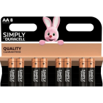 Duracell AA Simply Batterijen - 8 Pack