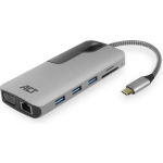 ACT AC7043 USB-C naar HDMI of VGA female multiport adapter