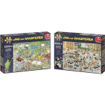 Jumbo Jan Van Haasteren Puzzelbundel - 2 Stuks - De Veemarkt 1000 Stukjes & De Filmset 1000 Stukjes