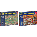 Jumbo Jan Van Haasteren Puzzelbundel - 2 Stuks - Krijt Op Tijd! 1500 Stukjes & Darts 1000 Stukjes