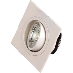 BES LED Led Spot - Inbouwspot - Vierkant 5w - Helder/koud 6400k - Mat Aluminium - Kantelbaar 93mm - Wit