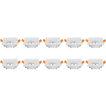 BES LED Spot Armatuur 10 Pack - Gu10 Fitting - Inbouw Vierkant - Mat Aluminium - 85mm - Wit