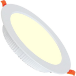 BES LED Led Downlight - Alexy - Inbouw Rond 12w - Warm 3000k - Mat Aluminium - Ø120mm - Wit