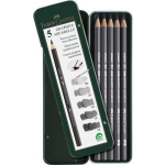 Faber Castell Aquarelpotlood Faber-castell Graphite Etui A 5 Stuks - Grijs